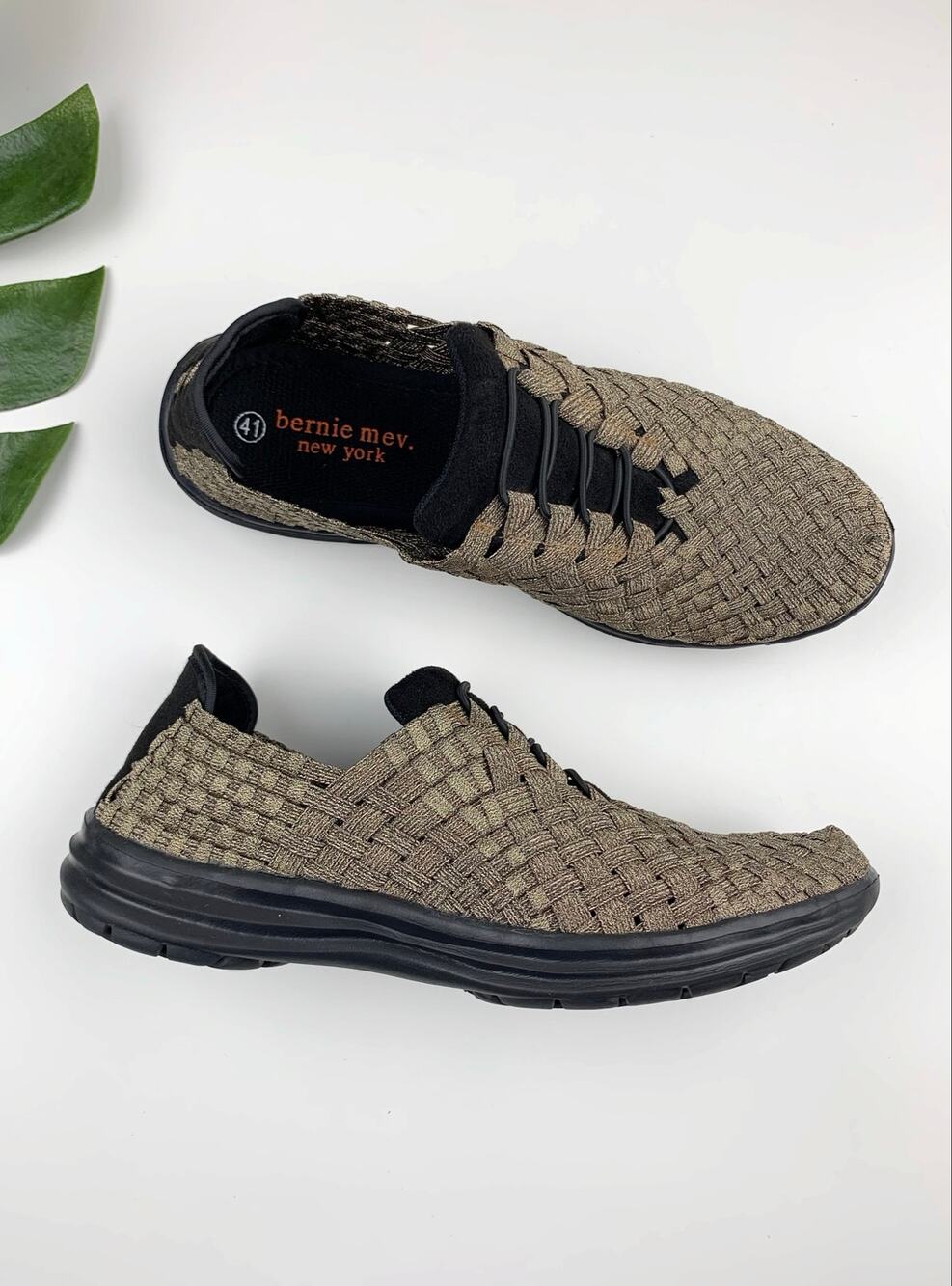 Bernie Mev Victoria Walking Shoes Metallic Bronze Comfort Slip On Women 41 US 10